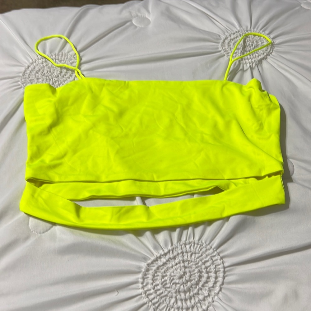 shein crop top ( neon yellow )